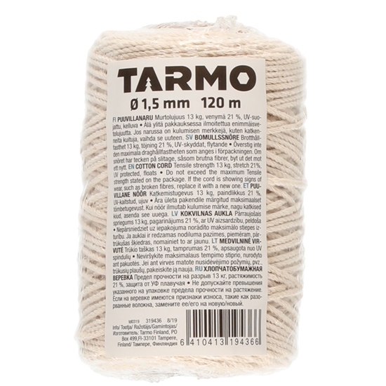 Picture of Dārza aukla Tarmo kokvilnas balta 1.5mmx120m