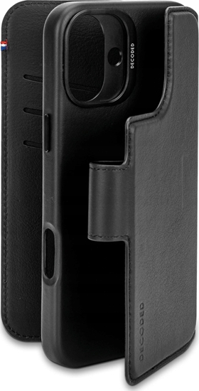Picture of Decoded Decoded Leather Detachable Wallet - skórzana obudowa ochronna do iPhone 16 Plus kompatybilna z MagSafe (black)