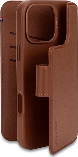 Изображение Decoded Decoded Leather Detachable Wallet - skórzana obudowa ochronna do iPhone 16 Pro kompatybilna z MagSafe (tan)