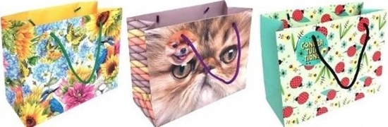 Изображение Dekoracja witeczna MFP paper Torebka ozdobna matowa 23x18x10cm mix FRESH