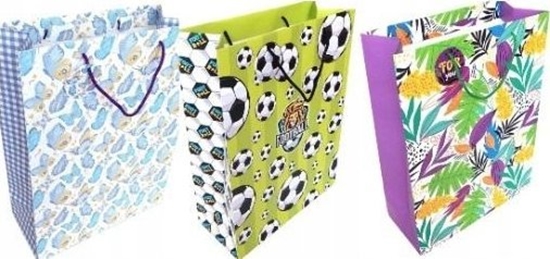 Изображение Dekoracja witeczna MFP paper Torebka ozdobna matowa 32x42x14cm mix FRESH