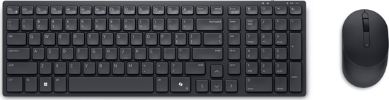 Изображение Dell | Silent Keyboard and Mouse | KM555 | Keyboard and Mouse Set | Wireless | Estonian (QWERTY) | Black | 2.4 GHz, Bluetooth 5.1 | Wireless connection