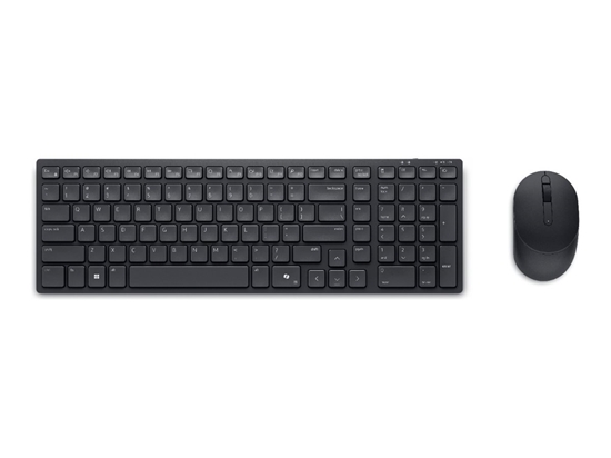 Изображение Dell | Silent Keyboard and Mouse | KM555 | Keyboard and Mouse Set | Wireless | Ukrainian (QWERTY) | Black | 2.4 GHz, Bluetooth 5.1 | Wireless connection