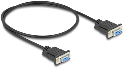 Picture of Delock RS-232 Cable Serial D-Sub9 female to female with narrow plug housing 0.5 m