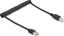 Picture of Delock Coiled Cable EASY-USB 2.0 Type-A male to USB Type-B male 0.5 m to 0.8 m black