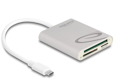 Picture of Delock Card Reader USB Type-C™ for Compact Flash, SD or Micro SD memory cards