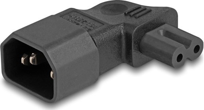 Picture of Delock Power Adapter IEC 60320 - C14 to C7, male / female, 2.5 A, 90° angled