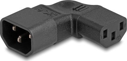 Picture of Delock Power Adapter IEC 60320 - C14 to C13, male / female, 10 A, 90° left / right angled