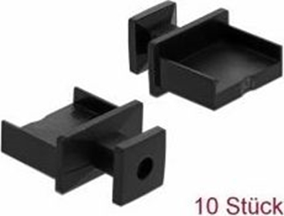 Attēls no Delock Dust Cover for USB Type-A female with grip 10 pieces black