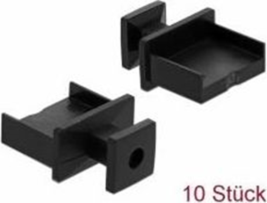 Picture of Delock Dust Cover for USB Type-A female with grip 10 pieces black