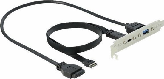 Picture of Delock USB 3.1 Slot Bracket with 1 x USB Type-C™ and 1 x USB Type-A Port