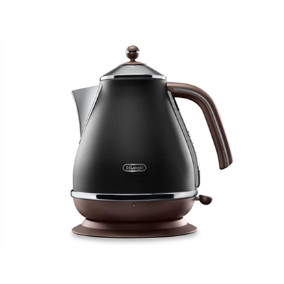 Attēls no DeLonghi Icona Vintage KBOV2001BK Standard kettle, Stainless steel, Black, 2000 W, 1.7 L, 360° rotational base
