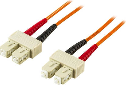 Picture of Deltaco DELTACO OM1 fiber cable, SC - SC, duplex, UPC, 62,5/125, 0.5m, orange