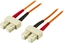 Изображение Deltaco DELTACO OM1 fiber cable, SC - SC, duplex, UPC, 62,5/125, 0.5m, orange