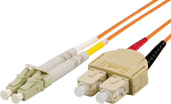 Picture of DELTACO fiber cable LC - SC, duplex, multimode, 62.5/125, 5m
