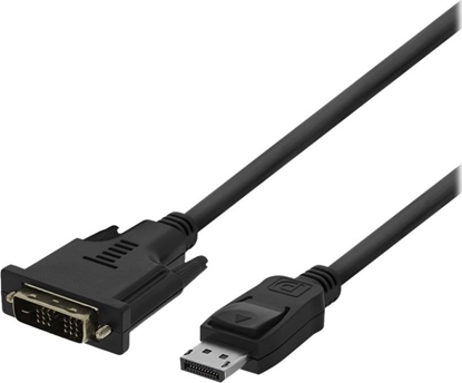 Attēls no Deltaco Monitoriaus kabelis DELTACO DisplayPort  DVI-D Single Link, Full HD in 60Hz, 2m, juodas / DP-2020-K / 00110009