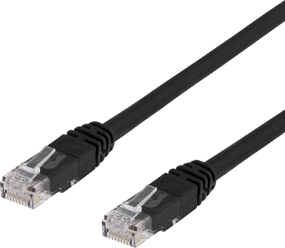 Изображение Deltaco Tinklo kabelis DELTACO U/UTP Cat6, 10m, juodas / TP-610S-K / 00210002