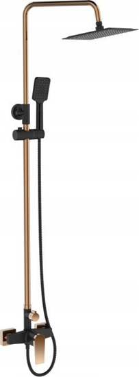 Picture of Deszczownica Invena DESZCZOWNIA Z BATERIA NATRYSK MIDNIGHT INVENA TREND, BLACK/ GOLD ROSE