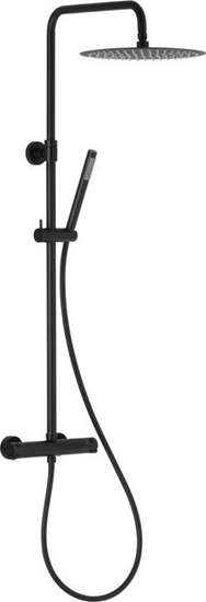 Picture of Deszczownica KFA 5736-920-81 DESZCZOWNIA MOZA PREMIUM Z BATERI NATRYSKOW TFRMOSTATYCZN CZARNA //N.81.MOZA-TERM-PREMIUM