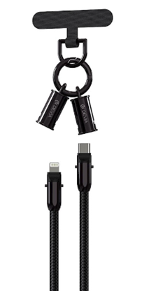 Attēls no Devia 2in1 Lanyard 27W USB-C - Lightning Cable 1.2m