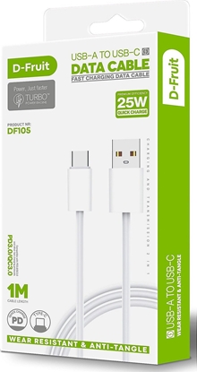 Picture of Kabel USB V7 USB-A - USB-C 1 m Biay (50480)