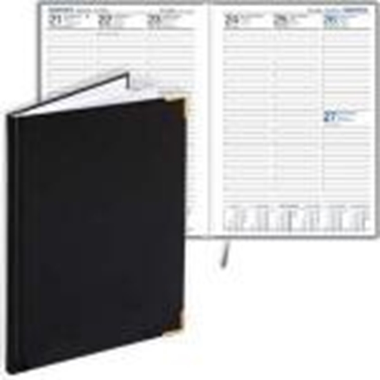 Picture of Dienasgrāmata PRESTIGE melna 2025g. BALTS