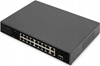 Picture of Digitus 16-Port Fast Ethernet PoE Networkswitch, 19 Zoll, unmanaged, 2+1 Uplink Ports, RJ45 + SFP, 185 W, af/at