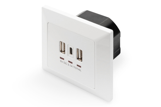 Picture of Digitus Socket with USB A & USB-C? Ports, flush mounted