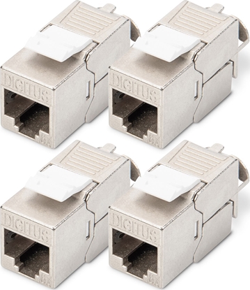 Изображение Digitus CAT 6A Keystone Module, shielded, toolfree Modul - 4 pcs.