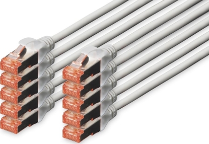 Attēls no Digitus Patchcord CAT6, S-FTP, 5m, szary, 10 sztuk (DK-1644-050-10)