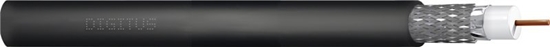 Picture of Digitus Kabel koncentryczny DIGITUS RG-6, 75 Ohm, ekran (2x folia +oplot 77%), Fca, PE, 500m, czarny, szpula