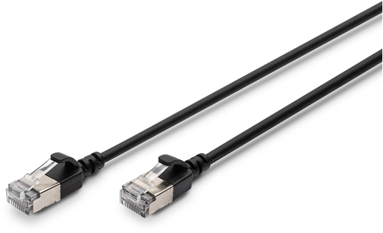 Picture of DIGITUS Patchkabel CAT 6A F/FTP Slim 0,50m schwarz