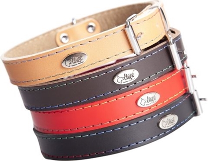 Изображение Dingo obroa skórzana podszyta filcem szer. 2,5 cm d. 60 cm czerwona