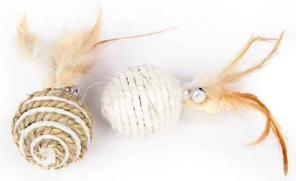 Attēls no Dingo zabawka dla kota piki 2 szt. sizal+ trawa morska - eco - 21255