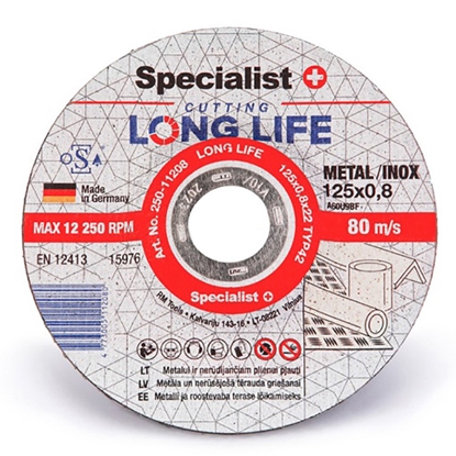 Picture of Disks metālam Specialist+ Long life 125x0.8x22mm