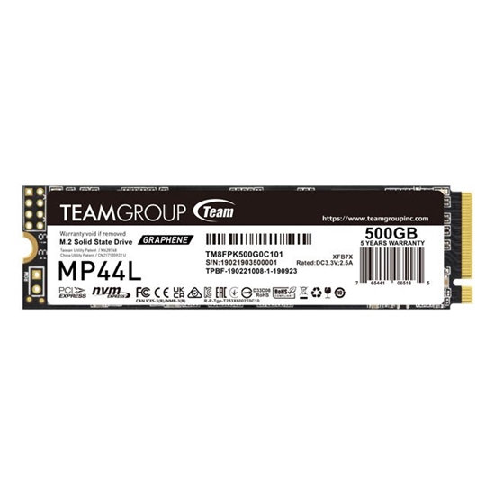 Изображение Dysk SSD TeamGroup MP44L 500GB M.2 2280 PCI-E x4 Gen4 NVMe (TM8FPK500G0C101)