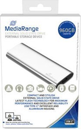 Picture of Dysk zewntrzny SSD MediaRange MR1103 960GB Srebrny (MR1103)