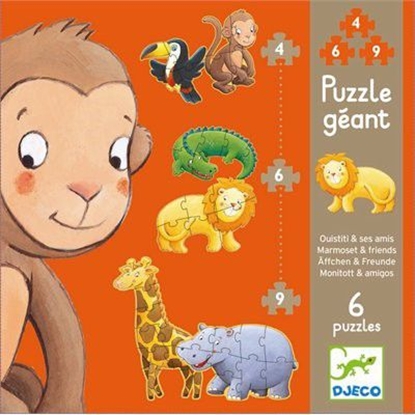 Picture of Djeco Puzzle gigant Marmoset i przyjaciele (144821)
