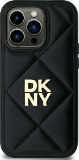 Picture of DKNY DKNY DKHCP14SPQDSLK iPhone 14 6.1" black/black Quilted Stack Logo