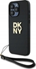 Picture of DKNY DKNY DKHCP16LPBSWSK iPhone 16 Pro 6.3" black/black hardcase Wrist Strap Stock Logo