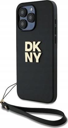 Attēls no DKNY DKNY DKHCP16LPBSWSK iPhone 16 Pro 6.3" black/black hardcase Wrist Strap Stock Logo