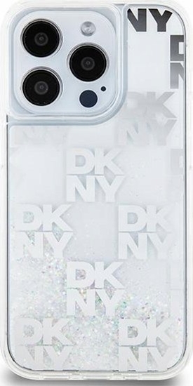 Picture of DKNY Apple iPhone 15 Pro 6.1 hardcase Liquid Glitter Multilogo White