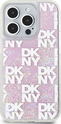 Attēls no DKNY DKNY Liquid Glitter Multilogo - Etui iPhone 15 Pro (róowy)