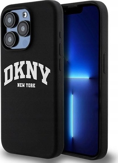 Picture of DKNY DKNY Liquid Silicone White Printed Logo MagSafe - Etui iPhone 15 Pro (czarny)