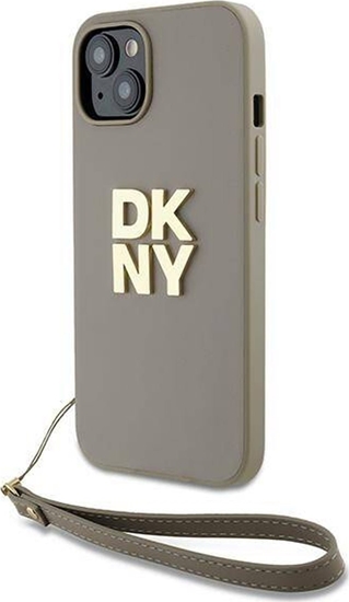 Picture of DKNY DKNY Wrist Strap Stock Logo - Etui iPhone 15 / 14 / 13 (beowy)