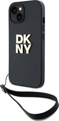 Attēls no DKNY DKNY Wrist Strap Stock Logo - Etui iPhone 15 / 14 / 13 (czarny)
