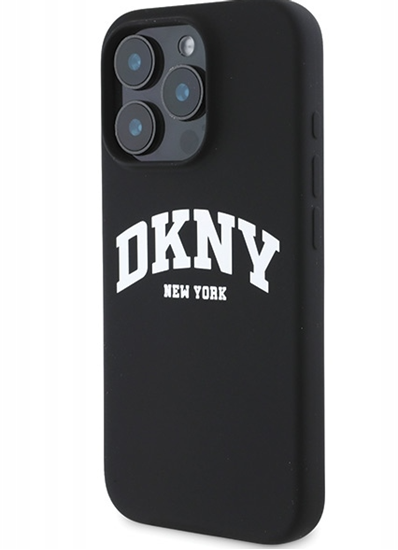 Изображение DKNY Silicone White Printed Logo MagSafe Back Case for iPhone 16 Pro
