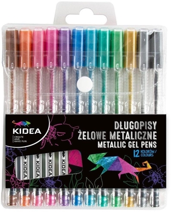 Attēls no DLUGOPIS GEL 12KOL METALC DERF KIDEA ETUI