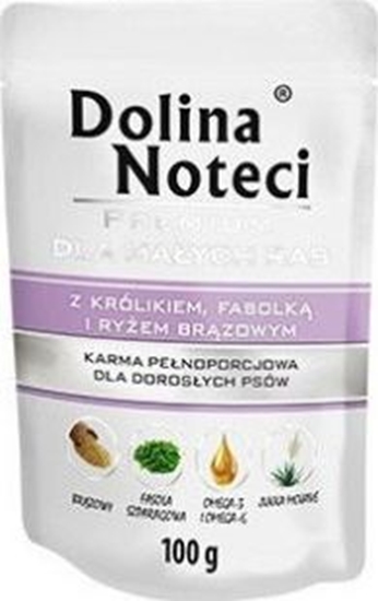Изображение Dolina Noteci Premium z Królikiem Fasolk i Ryem Brzowym Mae Rasy 100 g