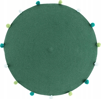 Attēls no Douceur d`Interieur Okrgy dywanik z pomponami POMPOMPARTY, Ø 90 cm